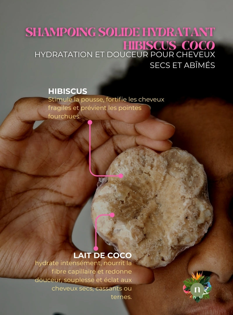 SHAMPOING SOLIDE HYDRATANT HIBISCUS-COCO